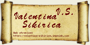 Valentina Sikirica vizit kartica